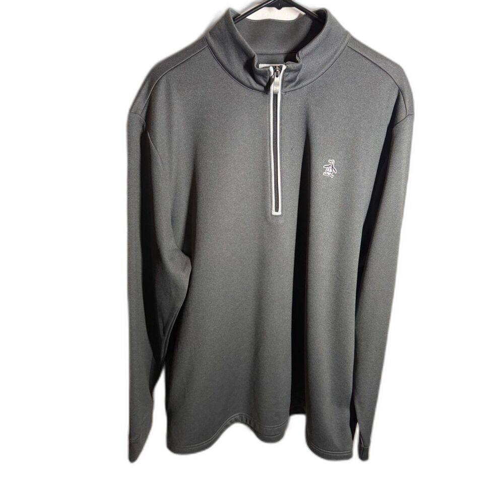 Penguin by Munsingwear Men’s XXL Charcoal Gray 1/4 Zip Pullover Performance Top